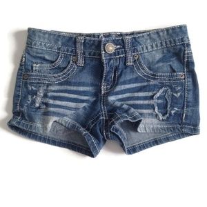 Distressed Denim Shorts